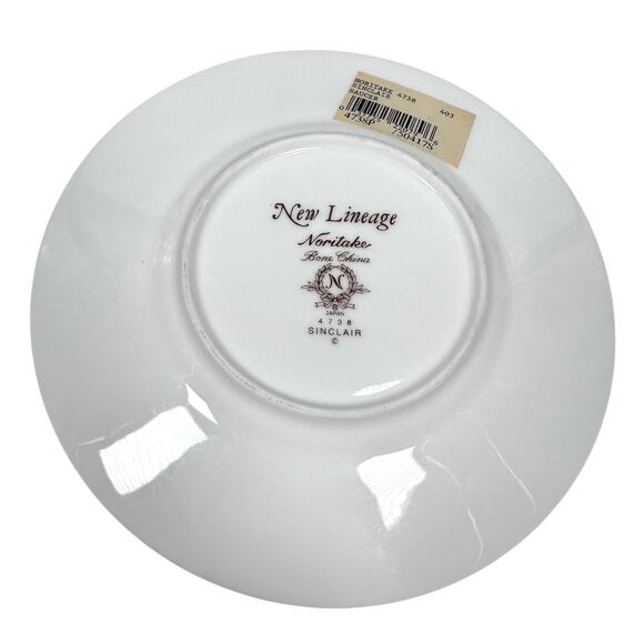 Noritake New Lineage Cup & Saucer White Bone China Sinclair 4738 Japan Set of 5 - Picture 6 of 7
